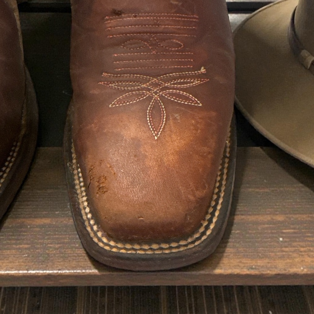 Tony Lama USTRC Brown & Pink Western Boots - Picture 11 of 12